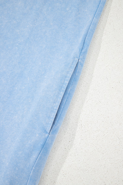 Phalaenopsis Mineral Wash Tank Mini Dress with Pockets