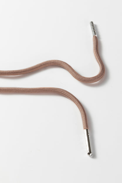 Coffee Solid Color Drop Shoulder Pullover Drawstring Mini Skirt 2pcs Outfit