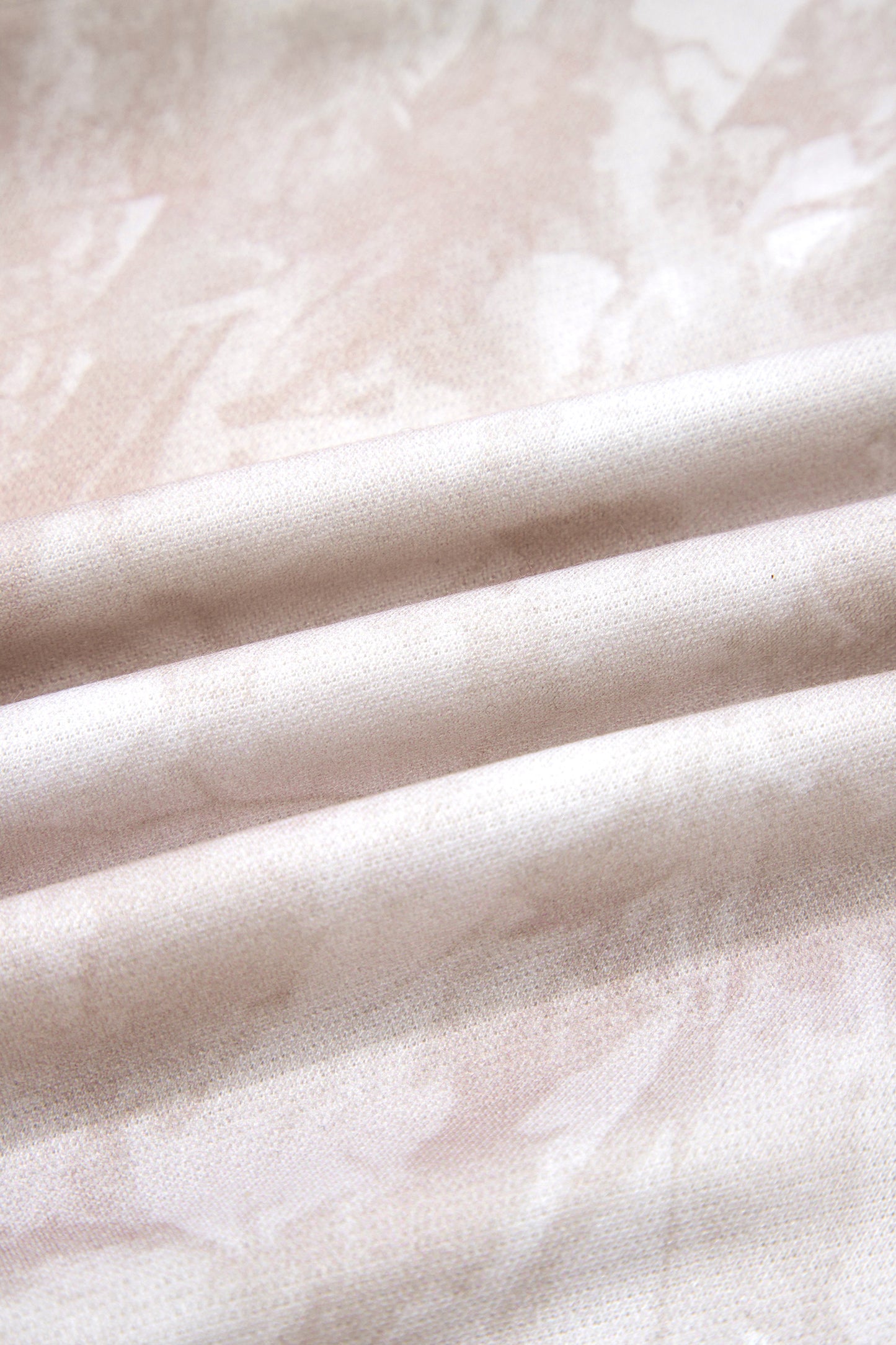 White Abstract Woodland Print Balloon Sleeve Pullover Drawstring Mini Skort Set