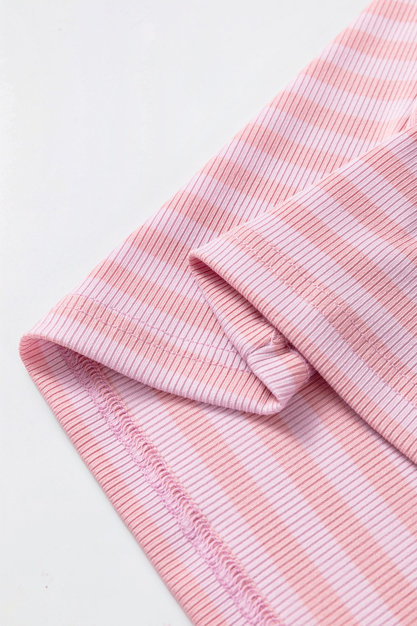 Yellow Stripe Ribbed Knit Slim Tank Top