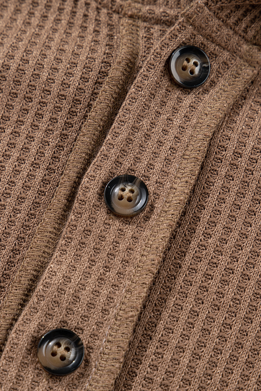 Goat Oversize Waffle Patchwork Exposed Seam Casual Hoodie