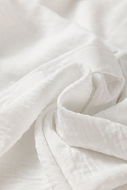 Beige Pure Color Patch Pocket Shirt