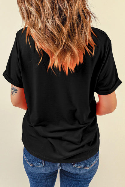 Yellow Cream Casual Plain Crew Neck Tee