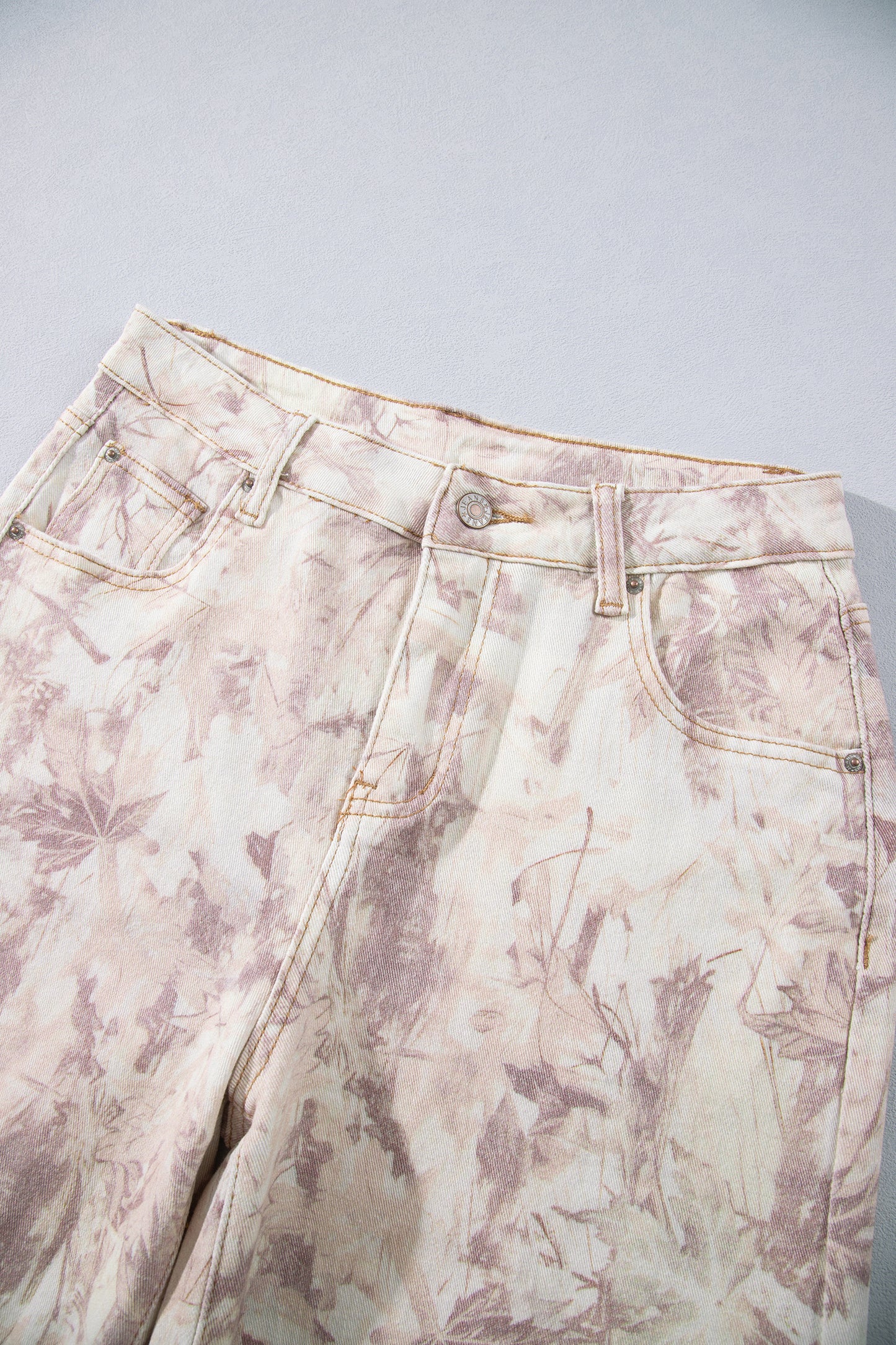 Khaki Woodland Camo Tummy Control Denim Wide Leg Jeans