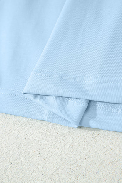 Pink Stitched Detail Loose Tank Top Cotton 2pcs Short Set